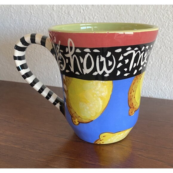 USA Droll Designs Lemon Cup Mug Show Me The Money READ - Picture 1 of 7